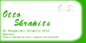 otto skrapits business card